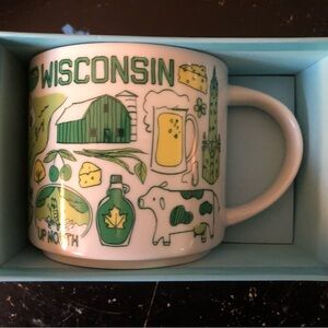 Wisconsin Themed Mug - Green and White
